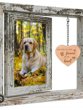 Pet Remembrance Frame Distressed Wood Look